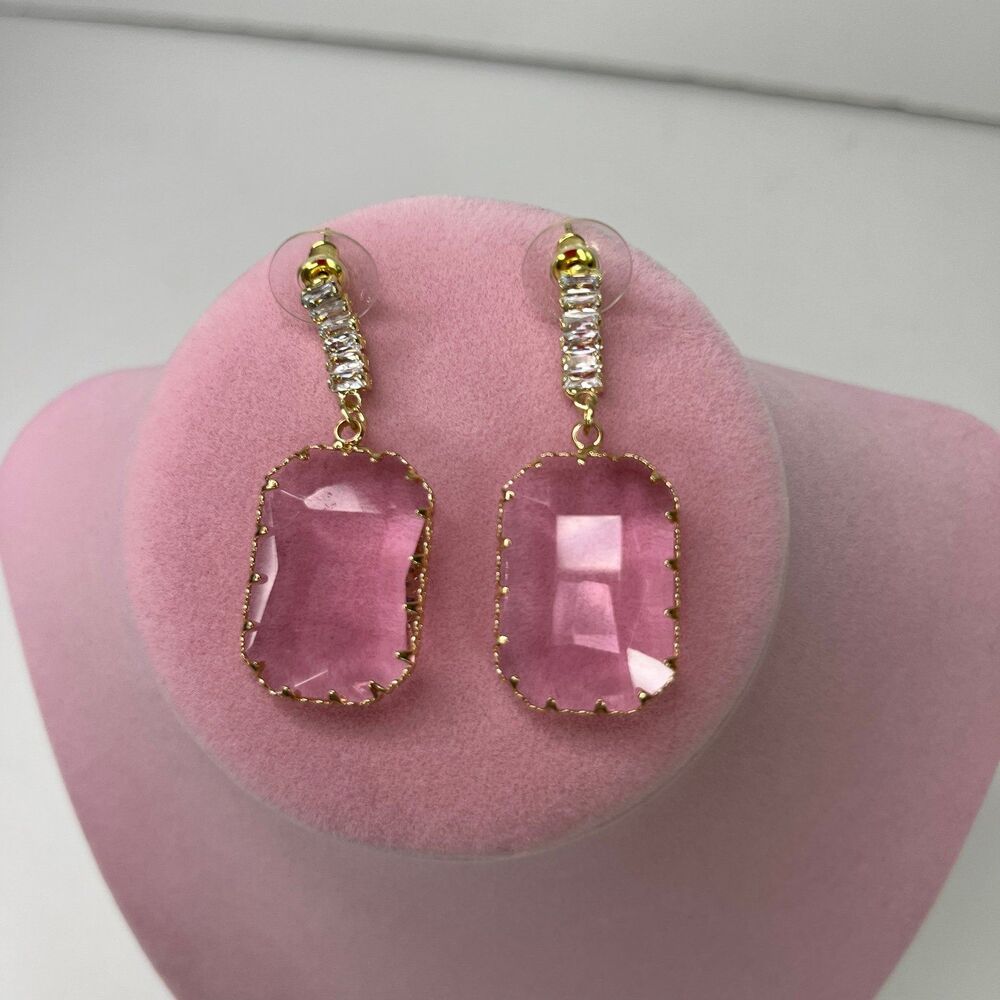 Earrings Rhinestone Shiny Dangle Jewelry #572